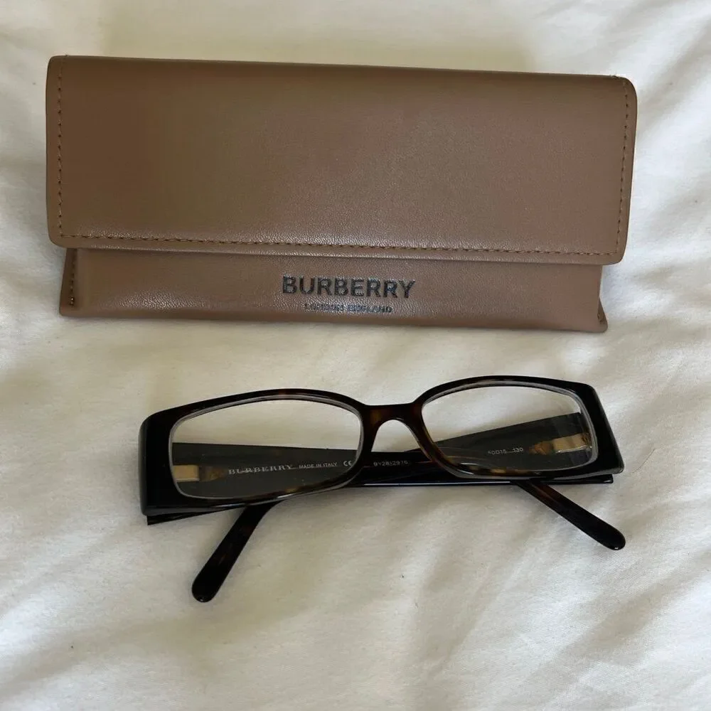 Burberry Skinny Rectangular Brown Tortoise BY2812976 Eyeglasses with Case